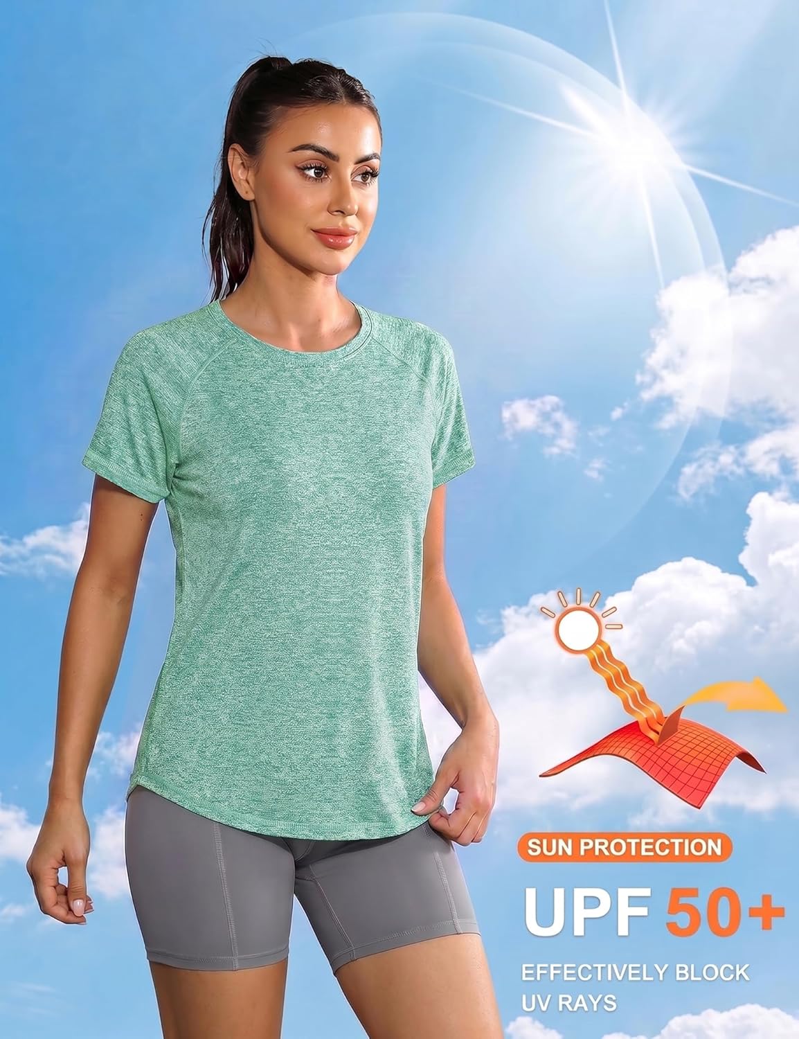 Thumbnail 2 de Sportshirt Damen mit Netz-Design