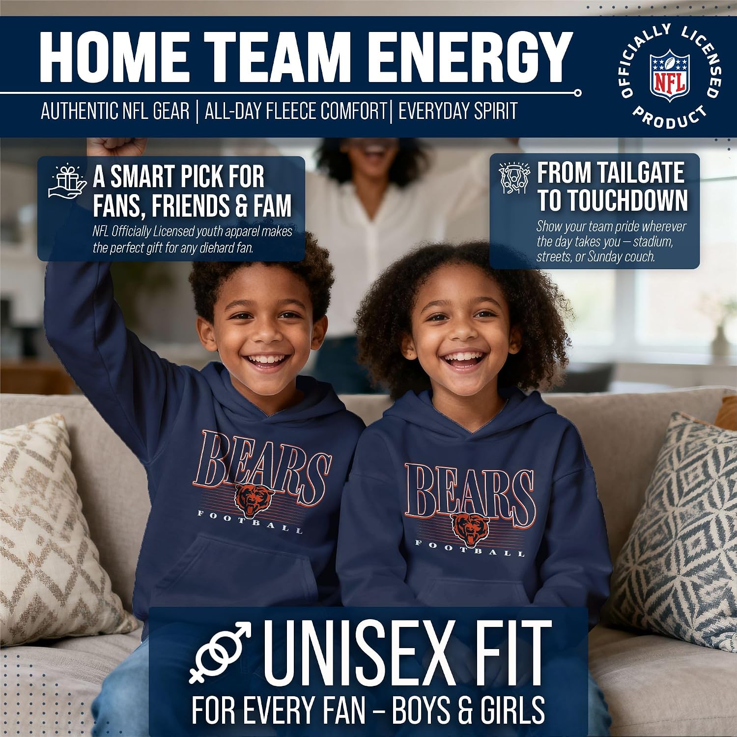 Detalle de NFL Youth Fleece Hoodie