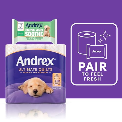 Detalle de Andrex Ultimate Quilt Toilet Roll 24 Rolls – 3-Ply, Bulk Buy, Soft & Thick Sheets