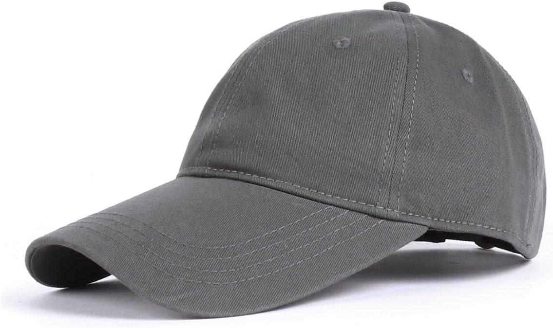 Zylioo Casquette XL/XXL hommes grandes tailles (55 à 65 cm) en coton, visière 7/9 cm