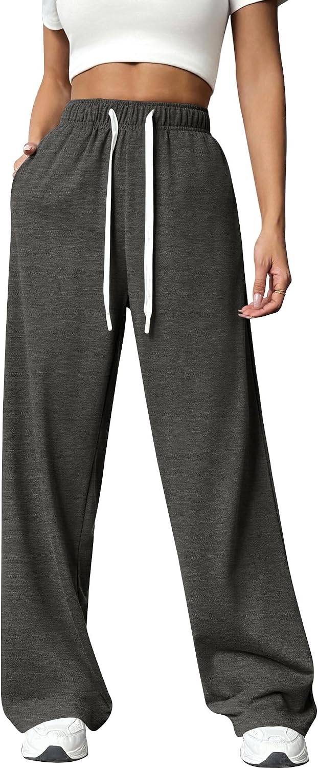 Detalle de PINSPARK Women's Straight Leg Joggers with Pockets: Casual Comfort for Every Day