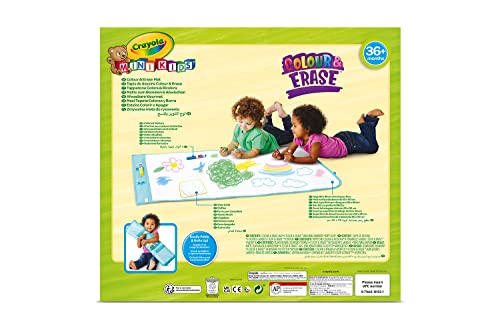 Detalle de CRAYOLA Mini Kids Tappetone Maxi 60×90 cm: superficie riutilizzabile per disegnare e colorare con pennarelli lavabili