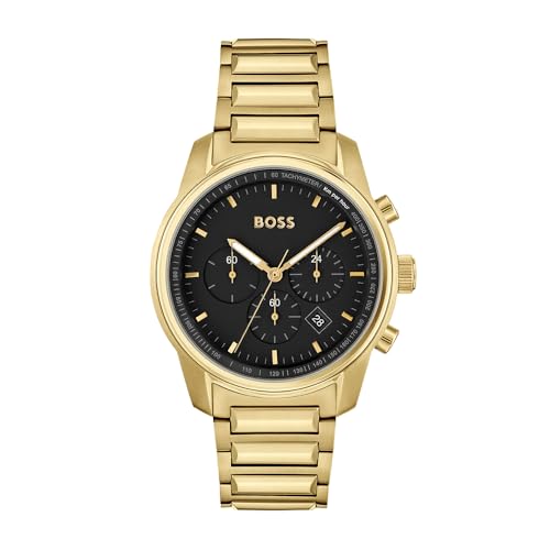 Detalle de BOSS Montre Chronographe à Quartz pour Homme avec Bracelet en Acier Inoxydable doré - 1514006