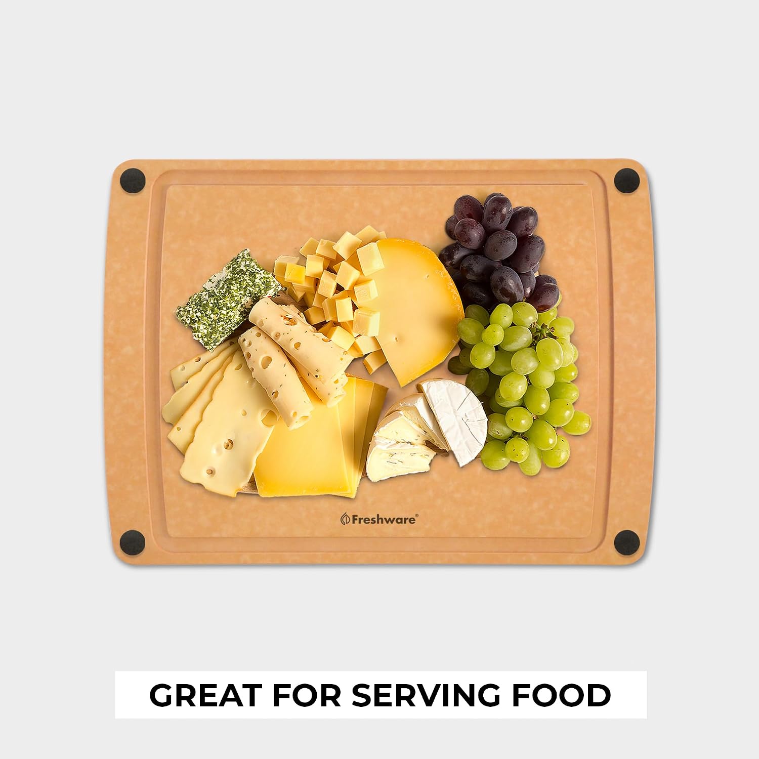 Thumbnail 4 de Freshware Wood Cutting Boards set with juice groove 12"