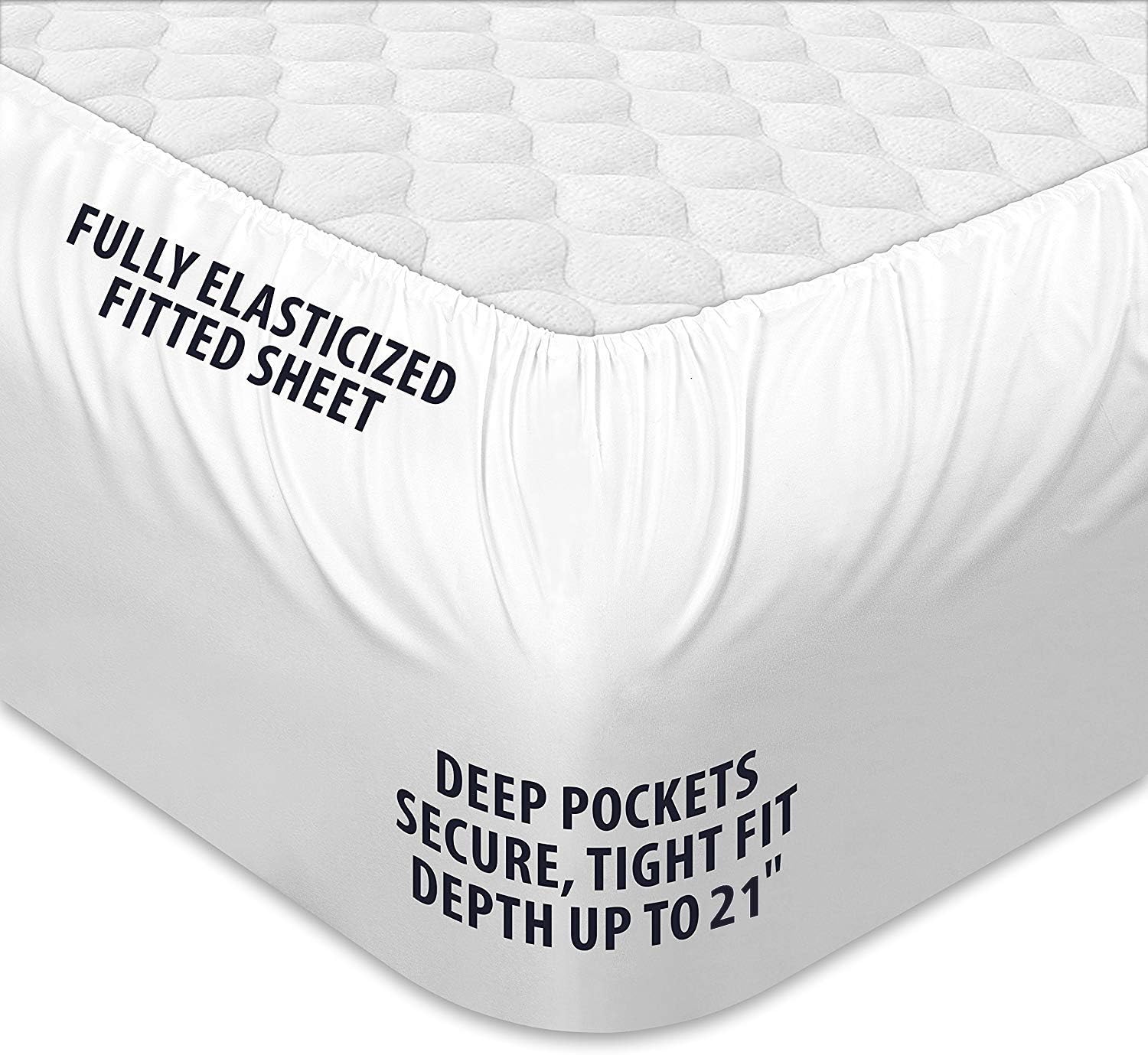 Detalle 2 de COONP Queen Mattress Topper, Cotton Pillow Top with Deep-Pocket Fit