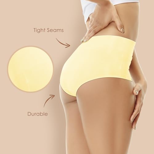 Thumbnail 2 de YouShow Underwear Women High Waisted Seamless Knickers – 5 Pack Cotton Full Briefs (Multicolor-02, 2XL)