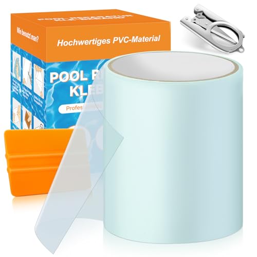 Detalle de Hymarvo Parches para Piscina Bajo Agua 10x150 cm — Kit reparación PVC impermeable