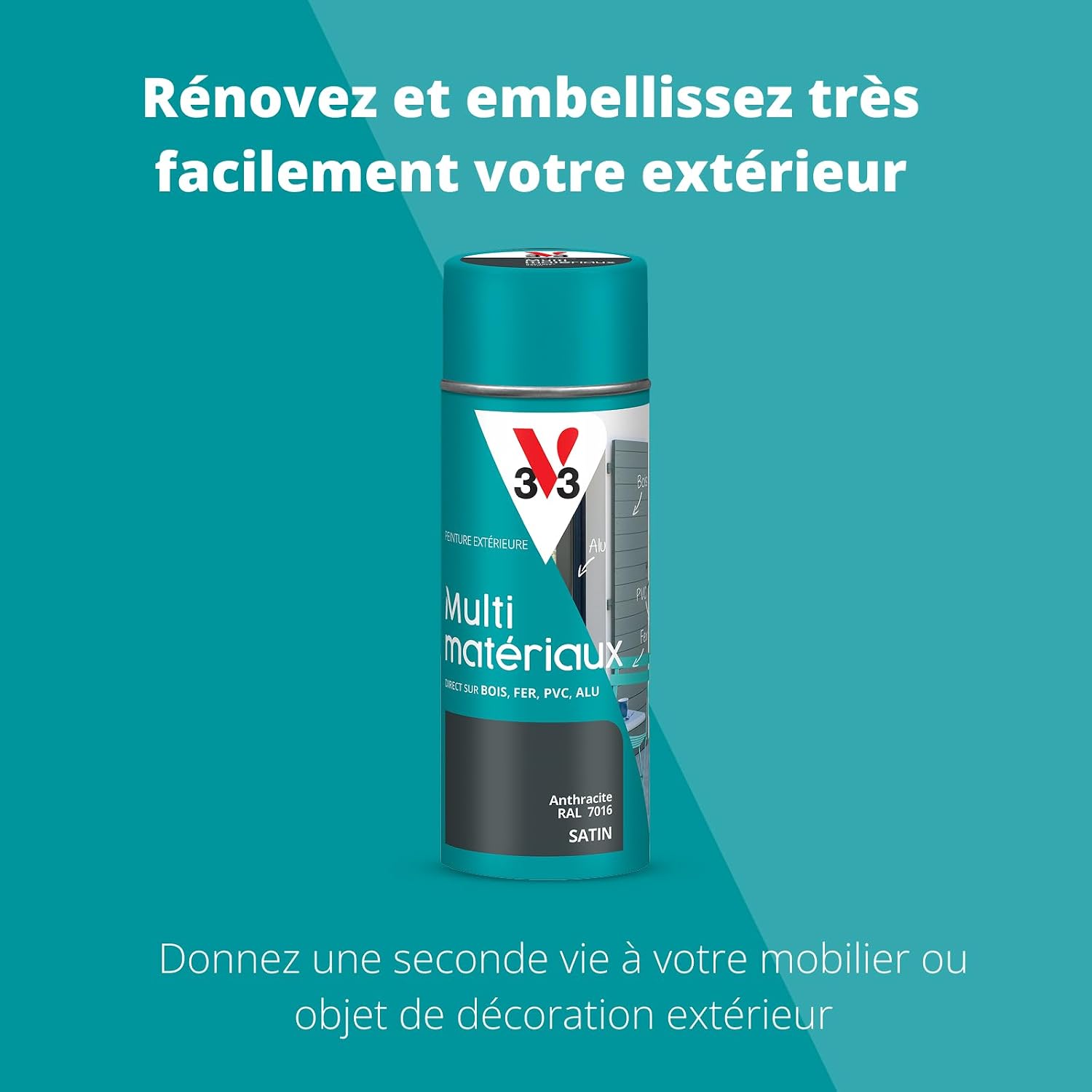 Thumbnail 1 de V33 Bombe Extérieure Multi-matériaux 400ml