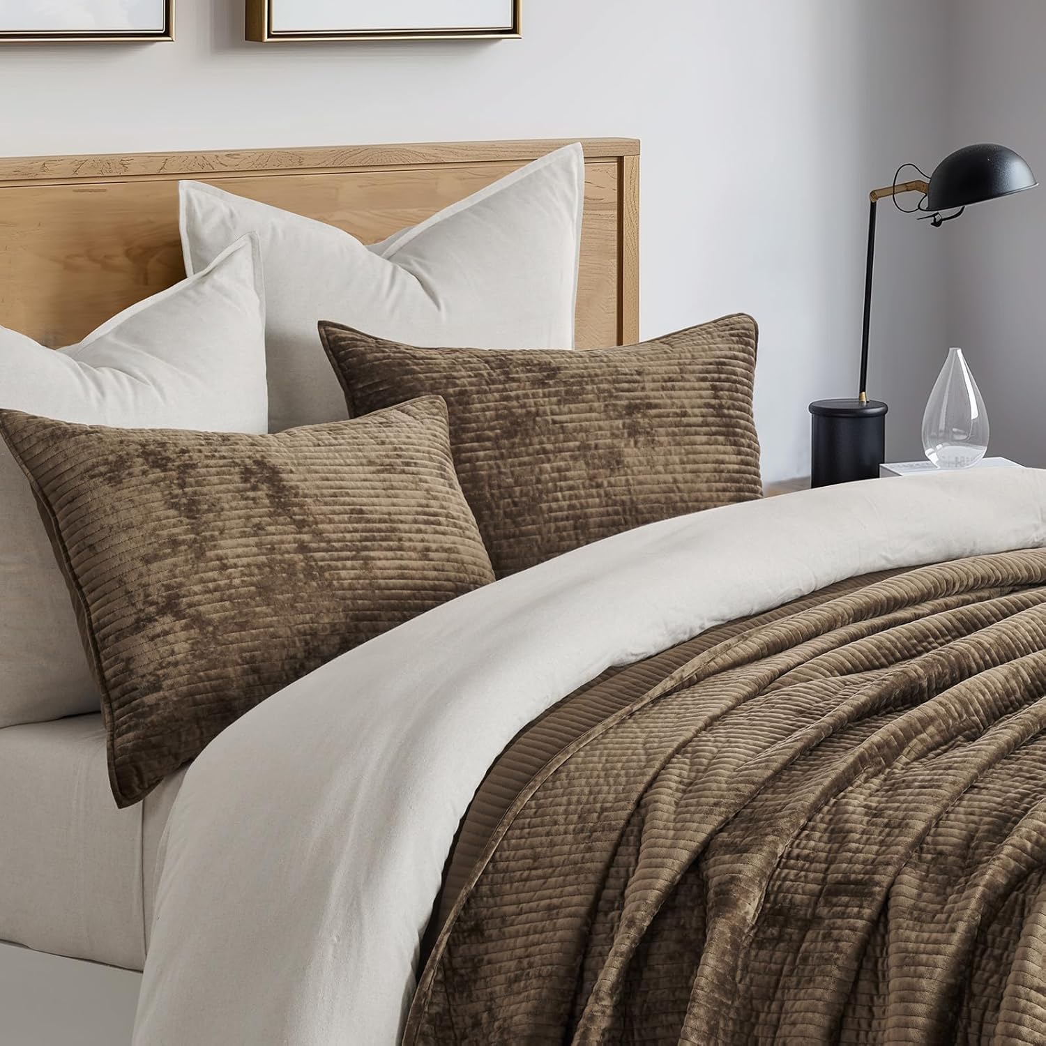 Detalle 2 de EVERGRACE Velvet Quilt Set 2pc King