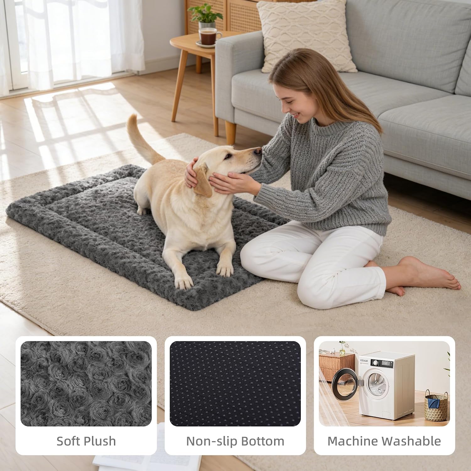 Detalle 1 de Exsnugy Dog Bed Mat, 42 x 28 Inches
