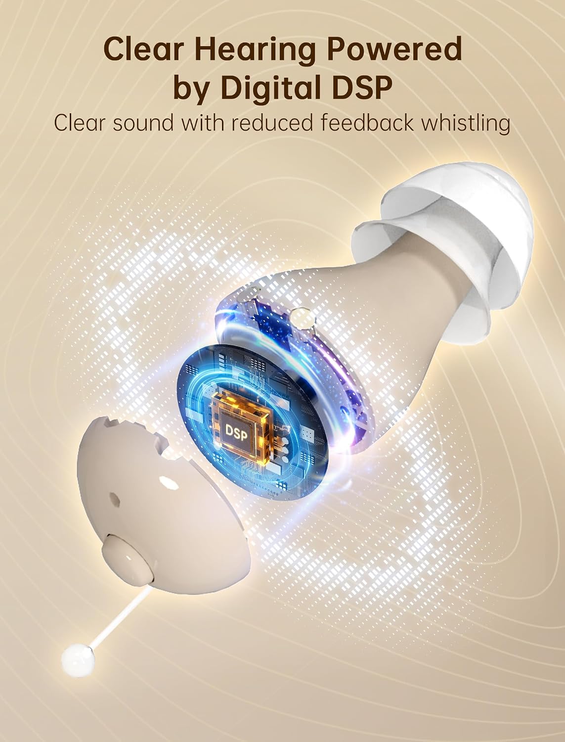 Detalle de Rechargeable OTC Hearing Aids, 100-Hour Use