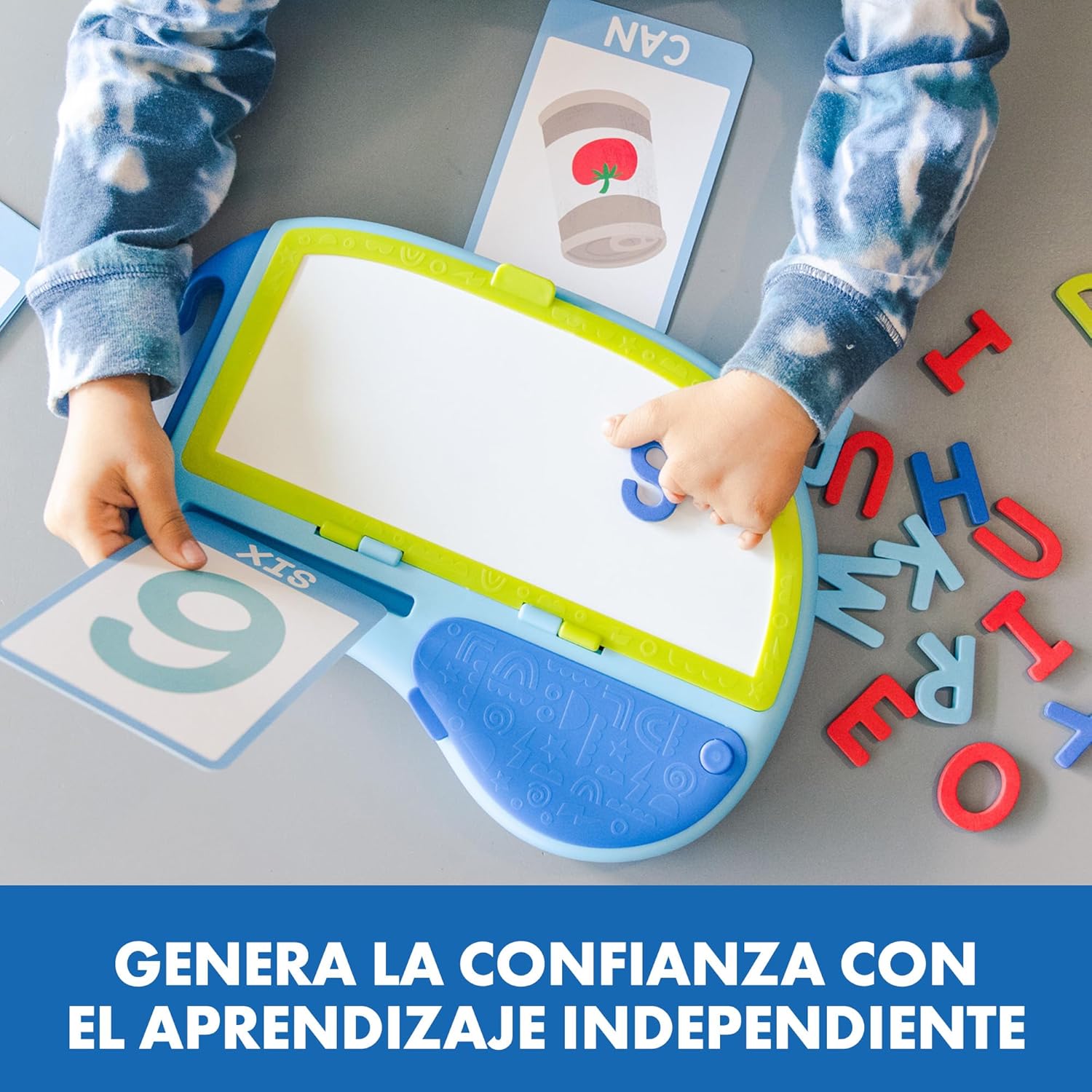 Detalle de Learning Resources AlphaMagnets GO kit 73 pièces lettres aimantées 🧲
