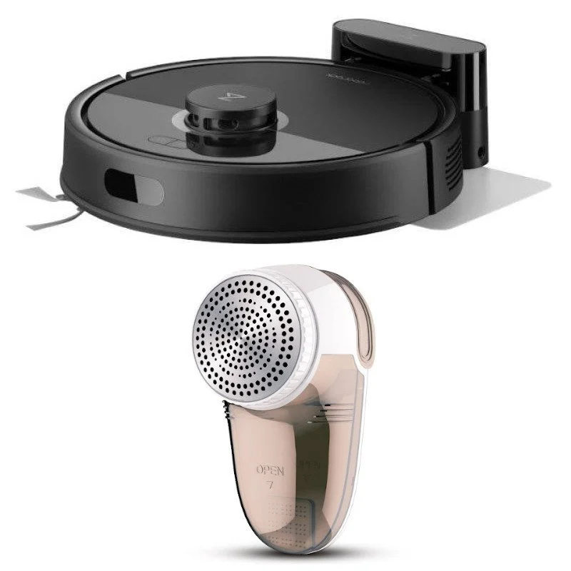 Detalle de Roborock Q7 BF: robot aspirador y fregasuelos con carga USB y kit LintXpress
