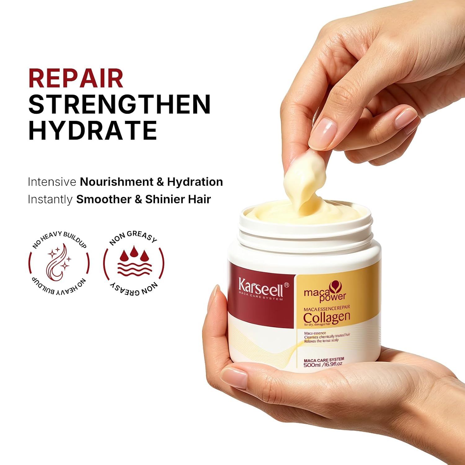 Detalle 2 de Karseell Kollagen Haarmaske 500 ml
