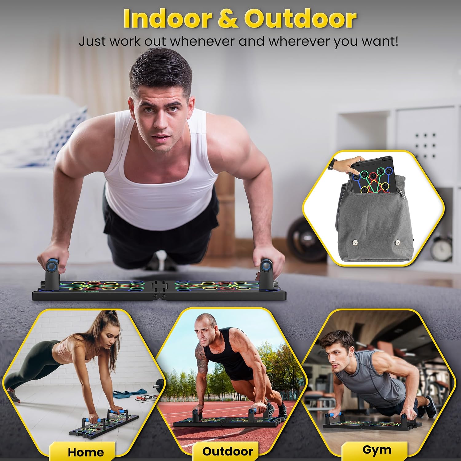 Thumbnail 4 de Foldable Push Up Board 24-in-1 Home Workout Equipment 🏋