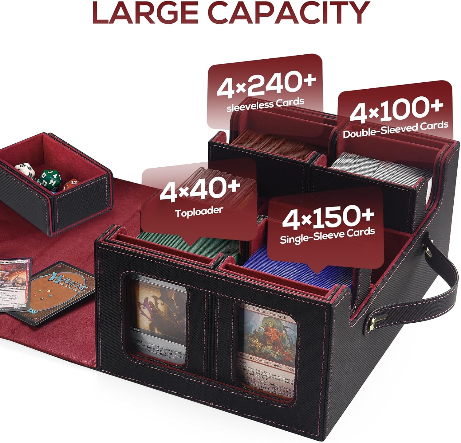 Detalle 2 de STTRBOX Trading Card Storage Box 600+ ๐
