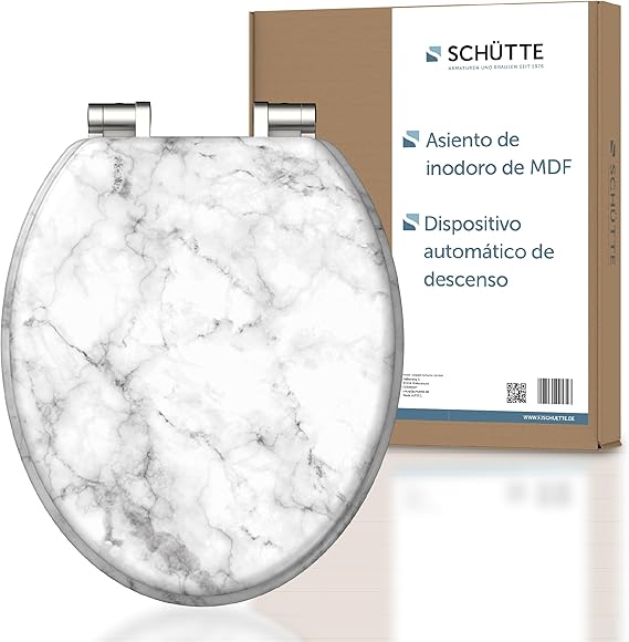 SCHÜTTE MARMOR STONE Asiento de inodoro con cierre suave 🛁