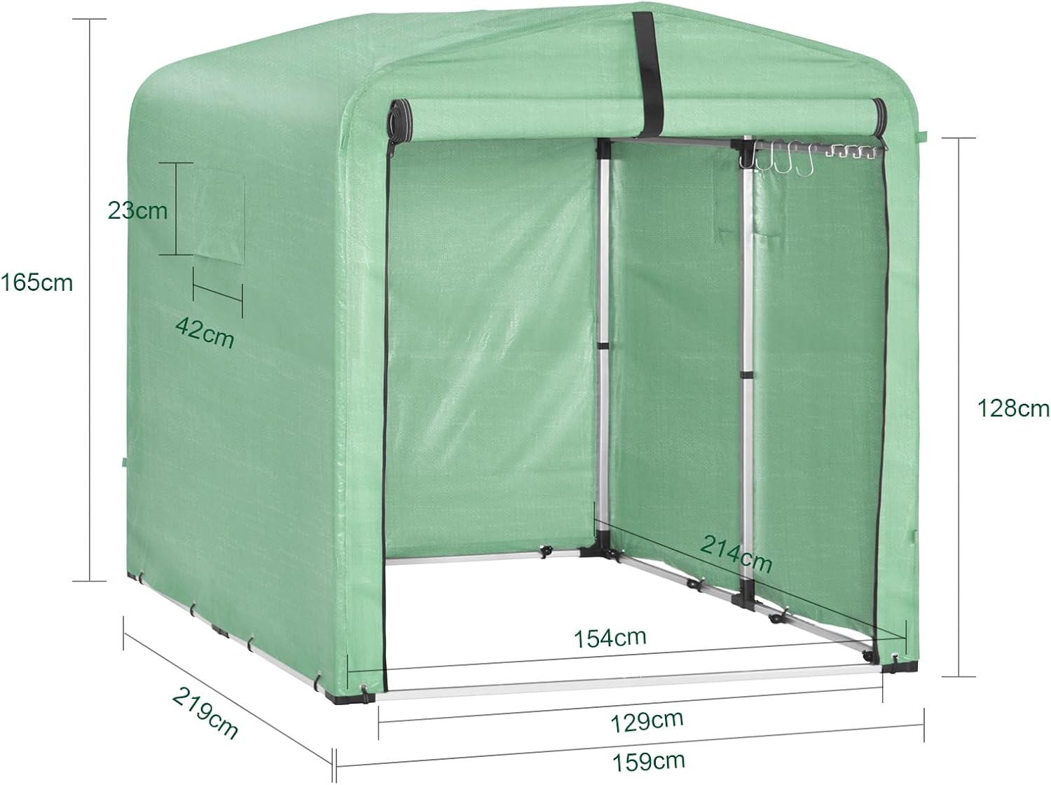 Detalle 2 de SoBuy KLS11-L-GR abri jardin 159x219x165 cm