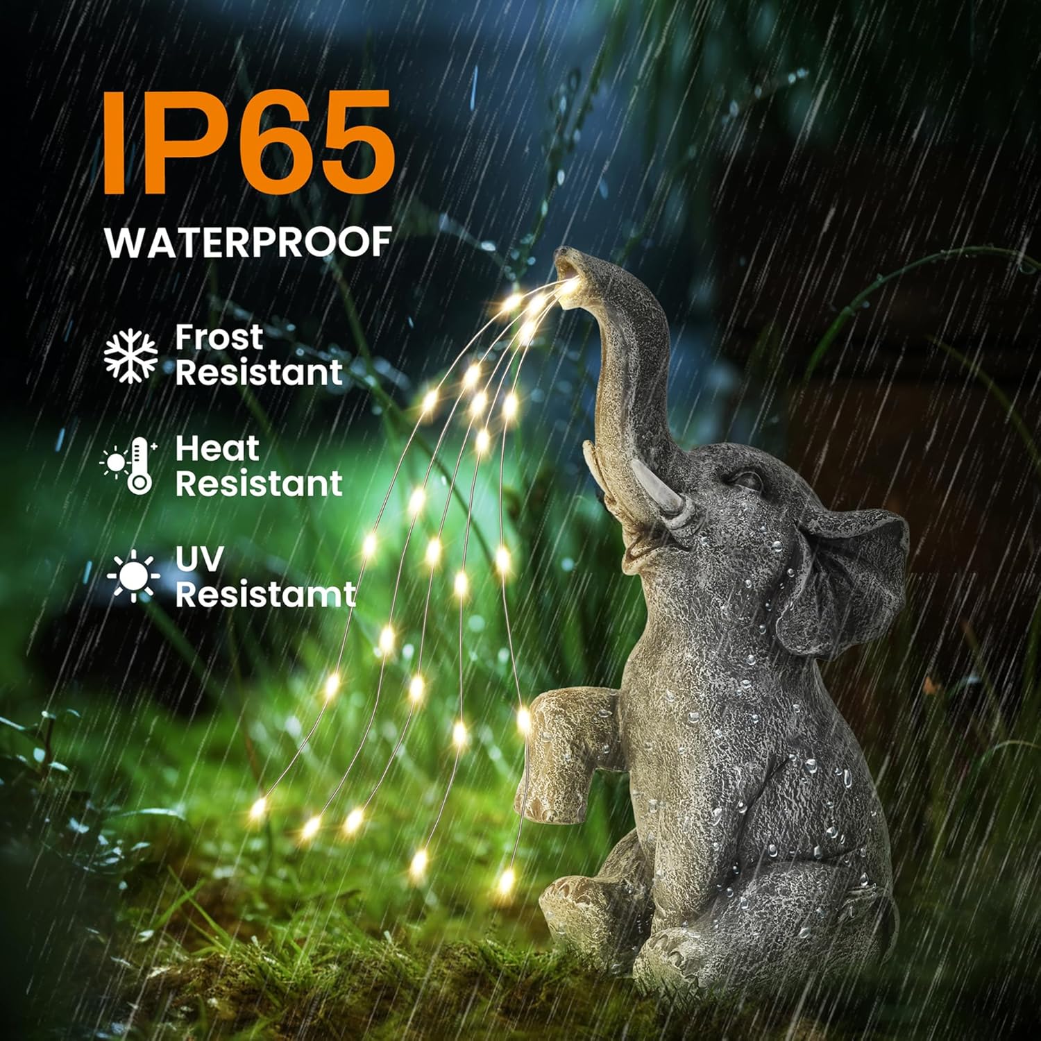 Thumbnail 2 de GIGALUMI elephant garden decor 27cm LED