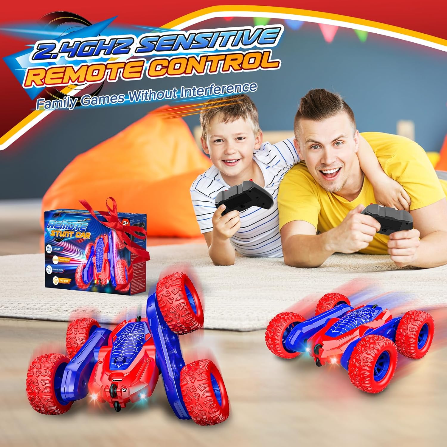 Thumbnail 5 de 360° Flips 4WD RC Stunt Car for Kids