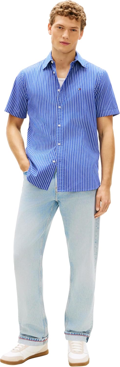 Thumbnail 3 de Tommy Hilfiger Flex Poplin STP SS Shirt MW0MW42860 camicia a maniche corte da uomo