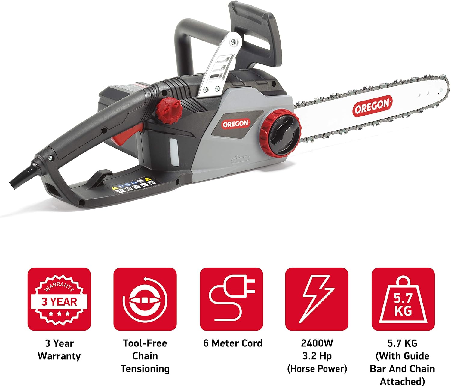 Detalle 2 de Oregon CS1400 2400W corded electric chainsaw