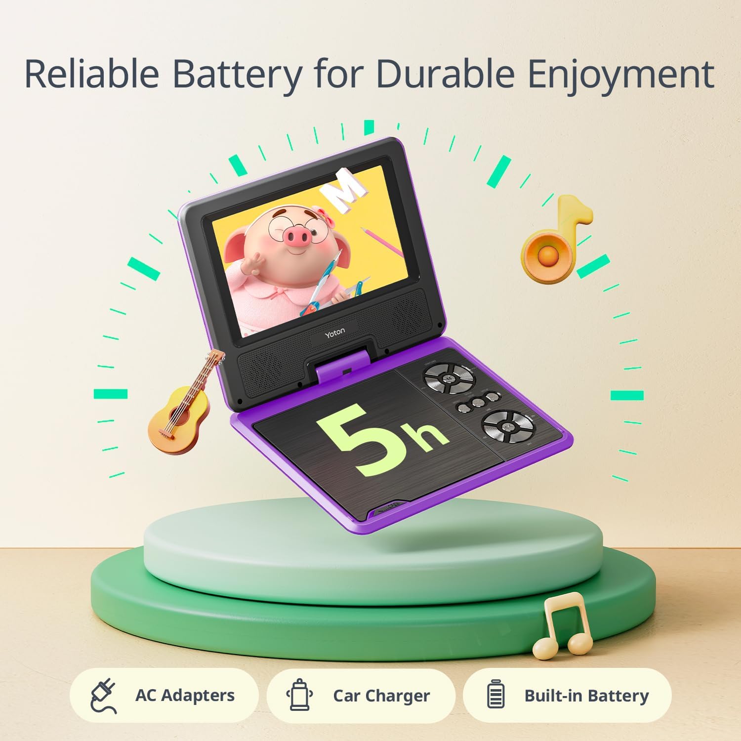 Thumbnail 5 de Yoton Lettore DVD portatile 2500 mAh