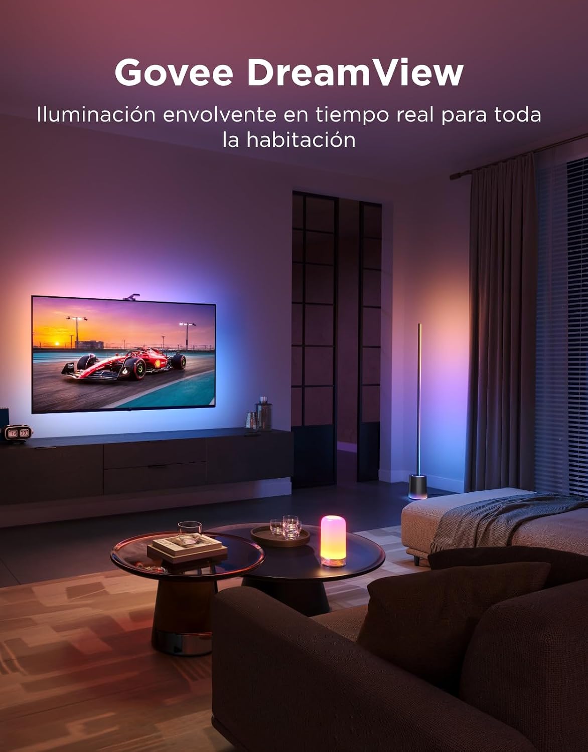 Thumbnail 6 de Govee TV Hintergrundbeleuchtung 3 Dual-Kamera 5M – RGBWIC, 60 LEDs/m, 75–85 Zoll mit Matter-Unterstützung