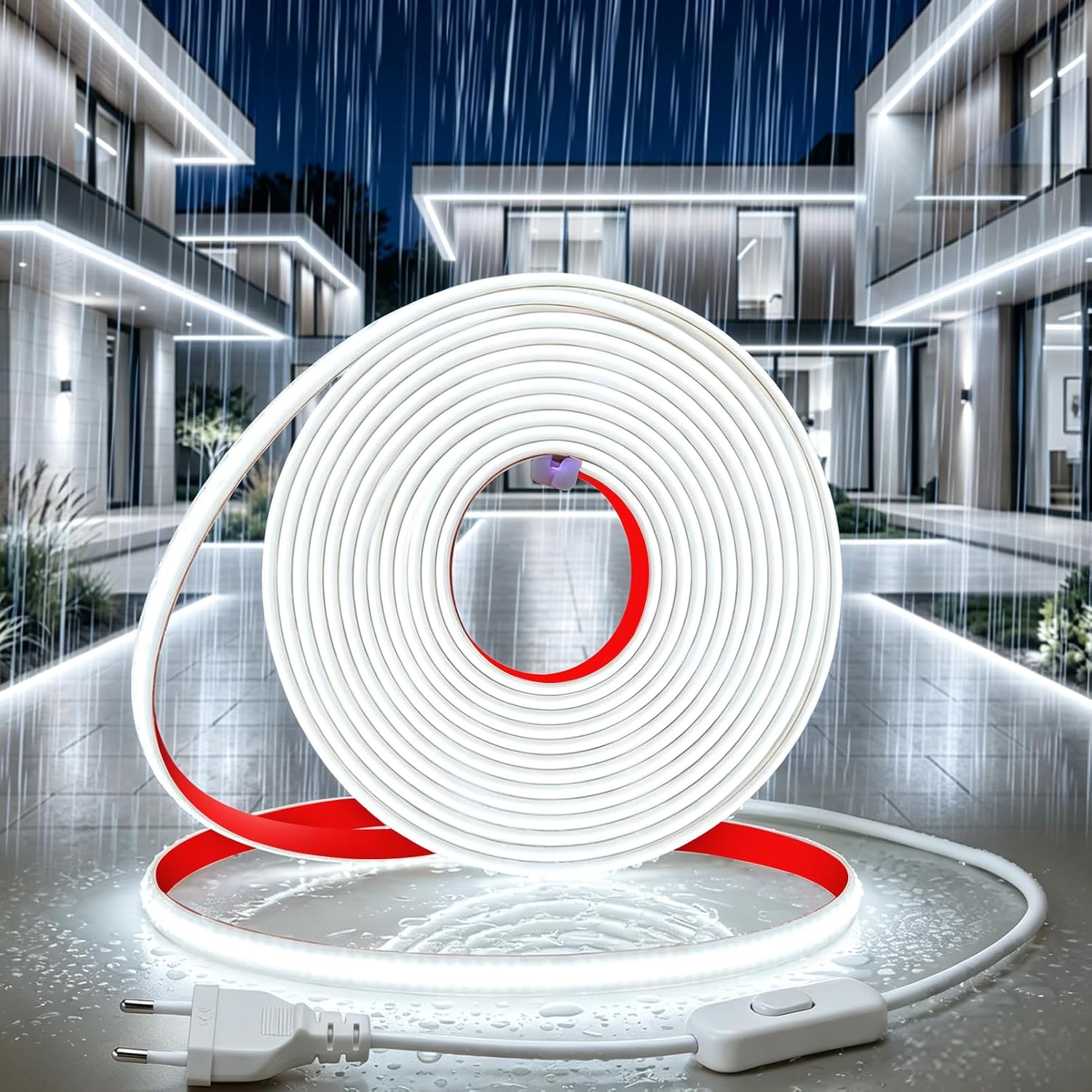 Detalle de YOODI Blanc Froid taśma LED COB 5 m, 6000 K, IP65, 320 LED/m