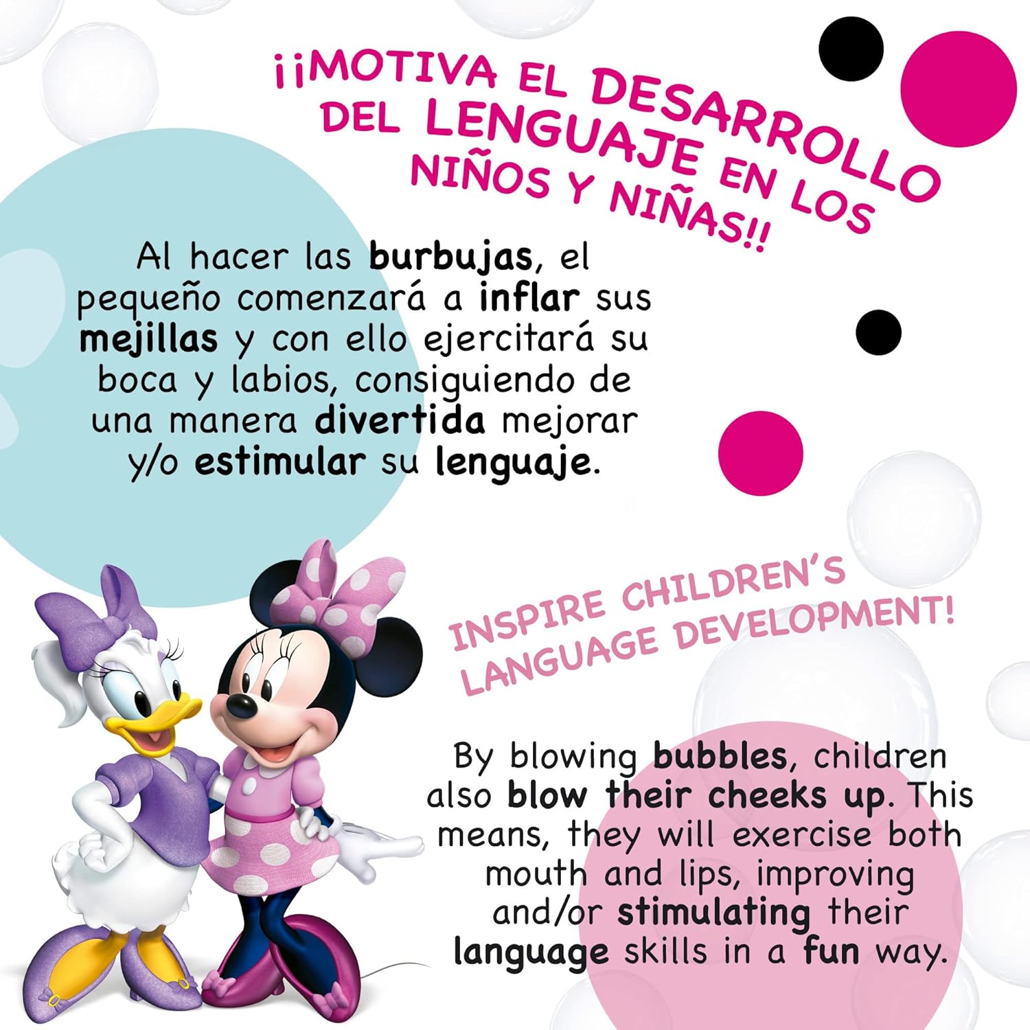 Detalle de Disney 5380 bulles de savon Minnie pour enfants dès 3 ans
