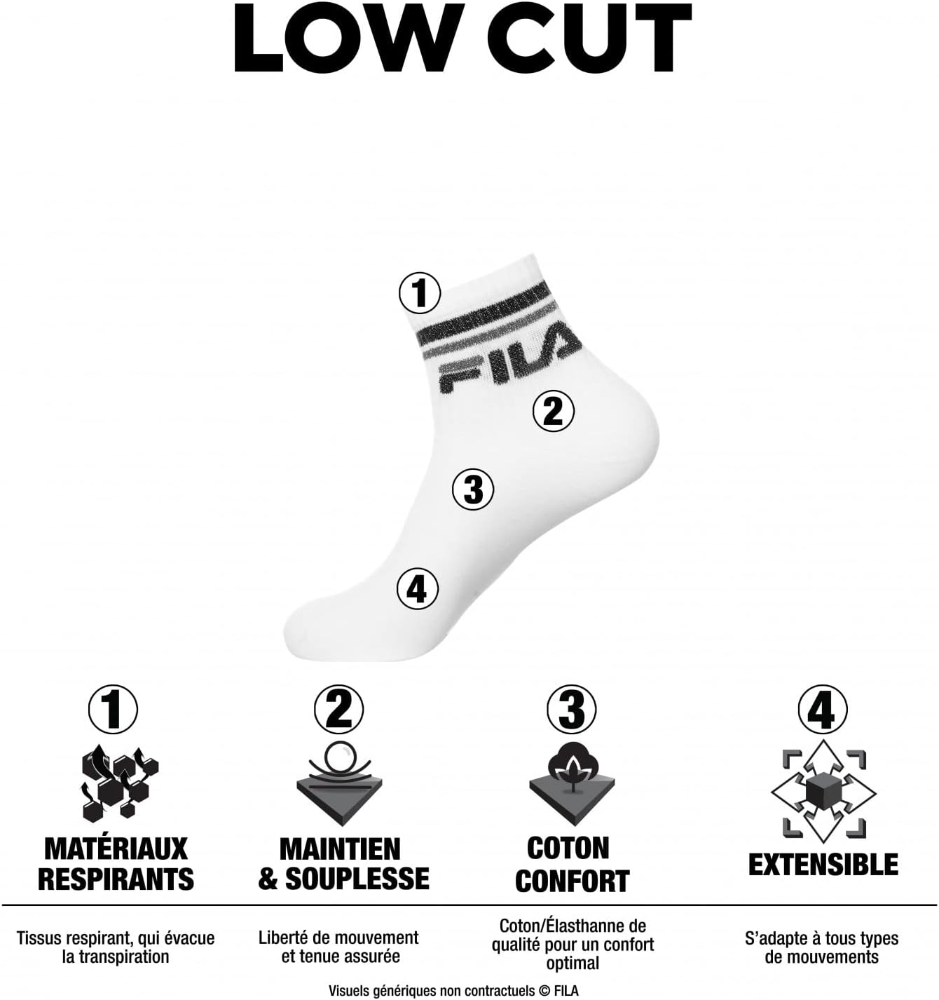 Thumbnail 2 de Fila Calze Sportive da Uomo (6 paia) – comfort, assorbimento e grip affidabile