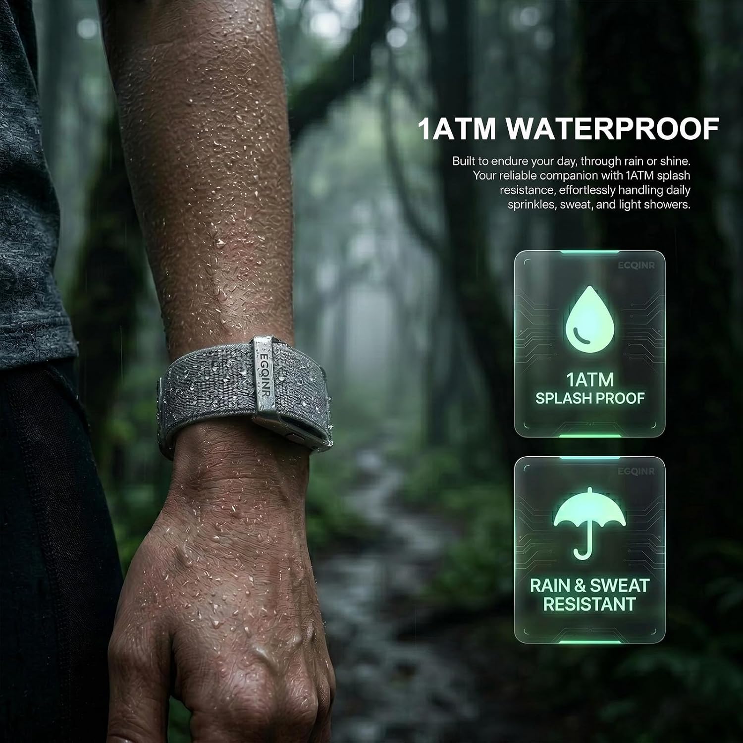 Detalle de EGQINR Fitness Tracker: Ultra-Thin Smart Bracelet with 170+ Sports Modes and 20–30 Day Battery life