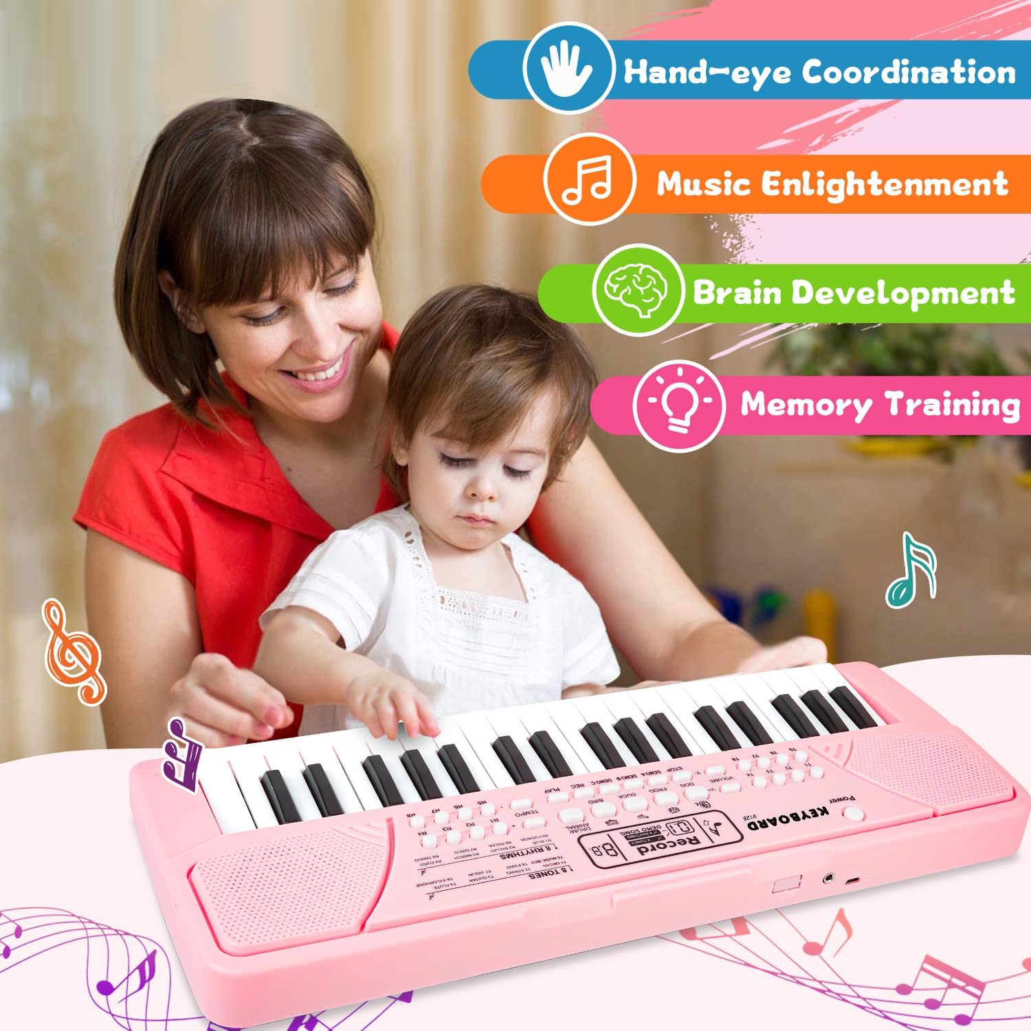Thumbnail 5 de Jouet Piano Clavier pour Enfant – 37 touches, micro et enregistrement pour enfants de 3 à 7 ans