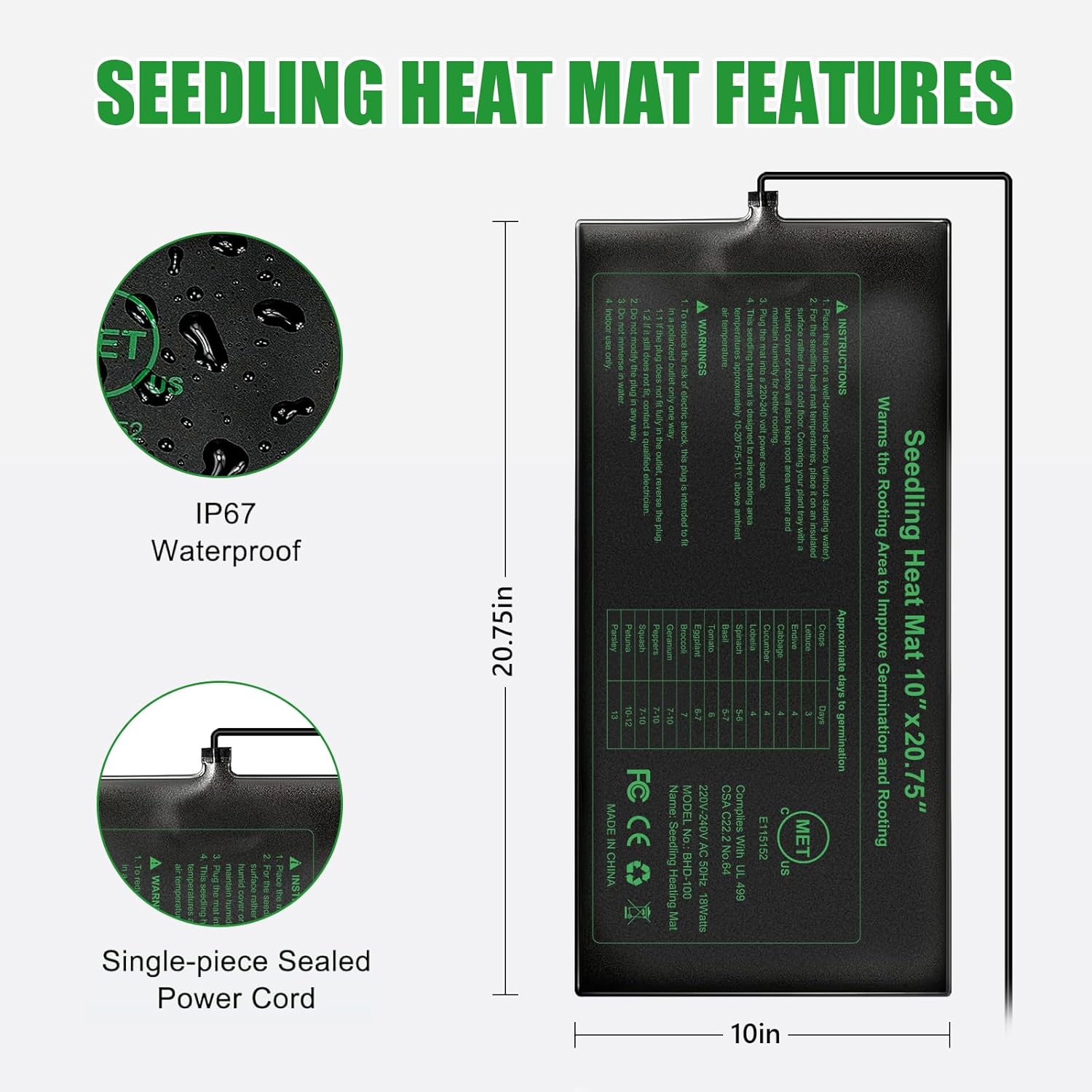 Thumbnail 1 de RIOGOO tappetino riscaldante 24x52 cm