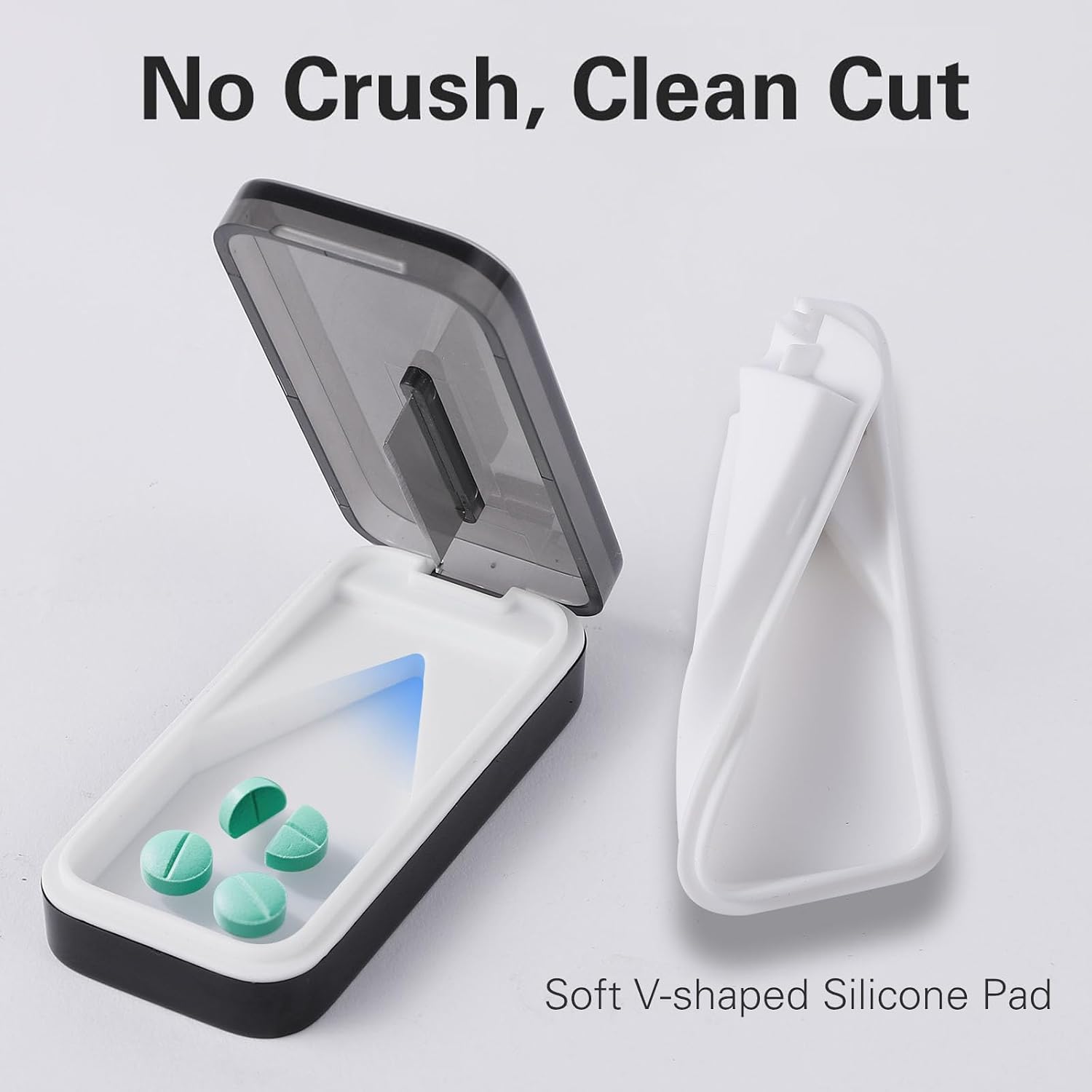 Thumbnail 3 de BUG HULL Pill Cutter with Removable Silicone Pad - Stainless Steel Blade, Dark Gray