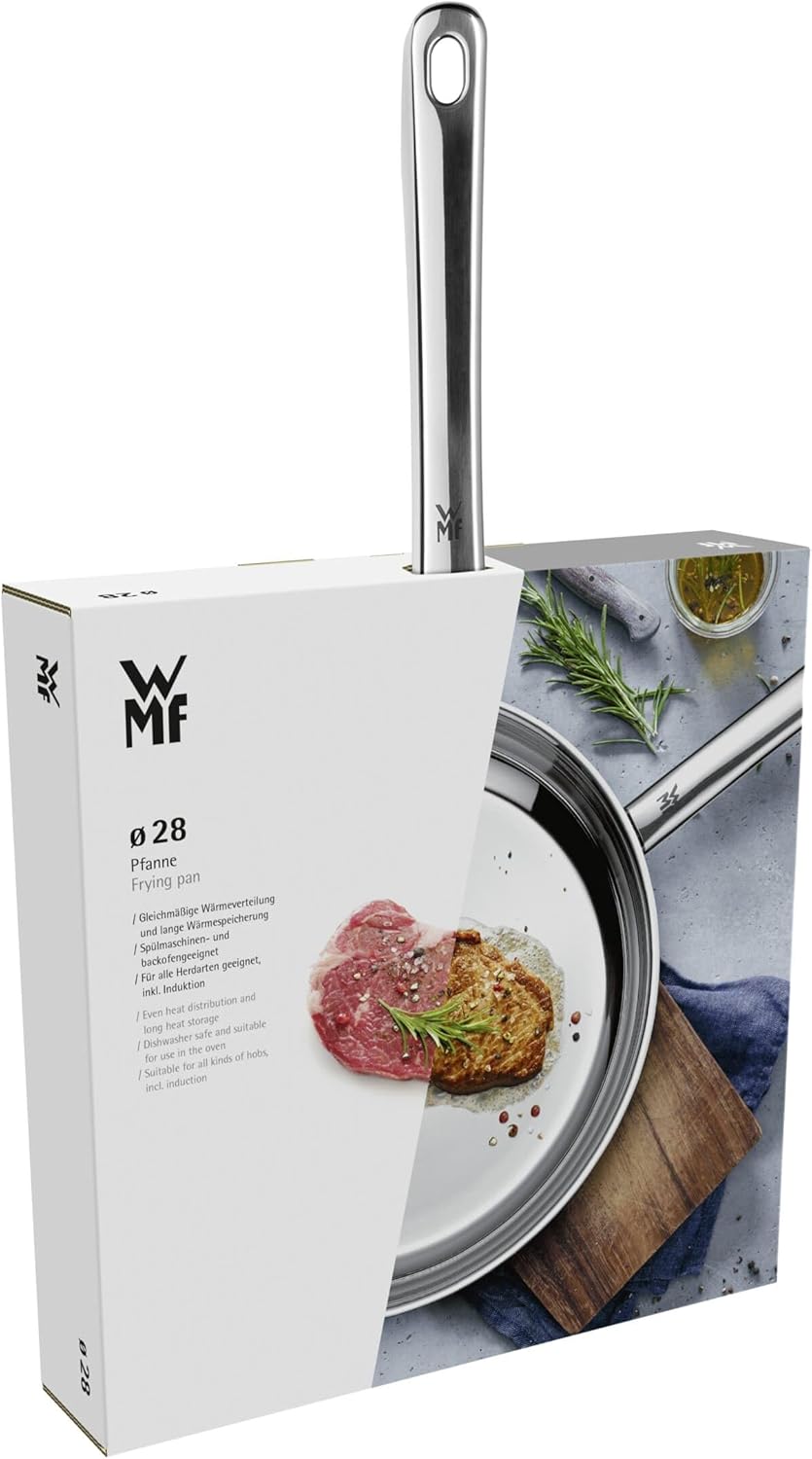 Detalle 2 de WMF Profi Sartén 28 cm de acero inoxidable Cromargan, apta inducción