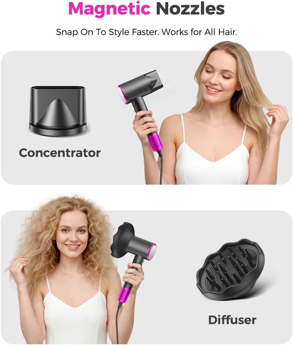 Thumbnail 6 de High-Speed Hair Dryer with Diffuser, 160,000 RPM