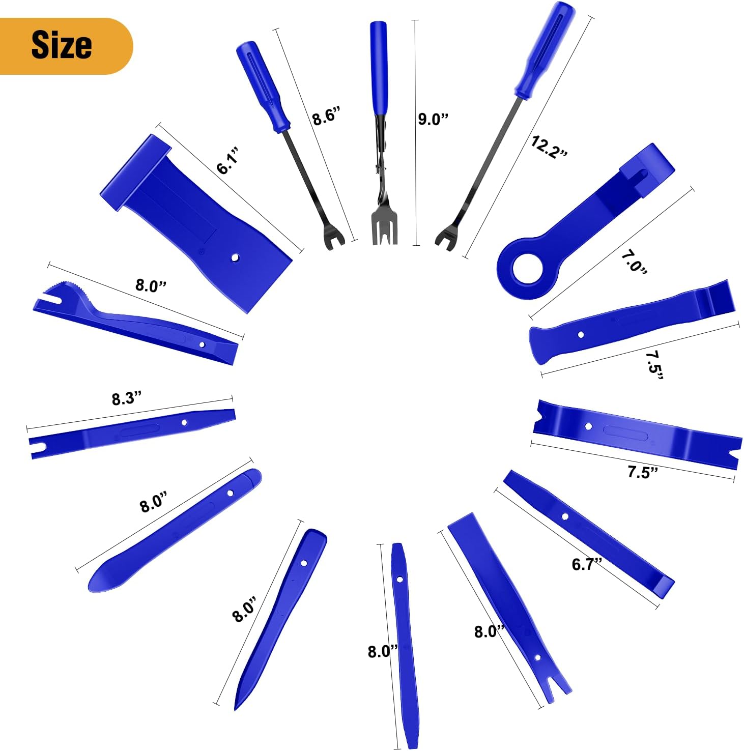 Detalle 2 de GOOACC 330Pcs Trim Removal Tool Set for Auto, Radio, and Panel Clips (Blue)
