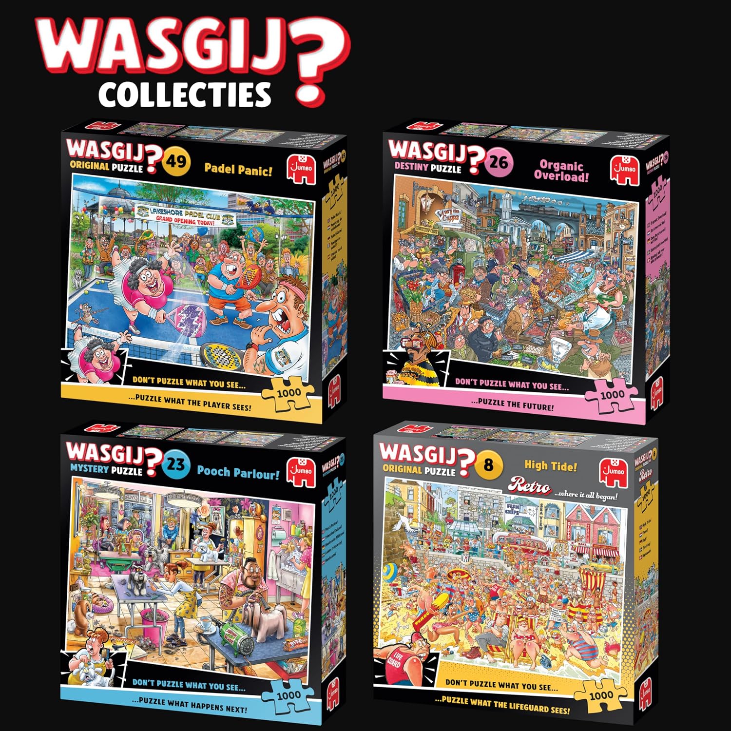Thumbnail 5 de Wasgij Original 49 Padel Panic 1110100902 puzzel, 1000 stukjes, 68 x 49 cm