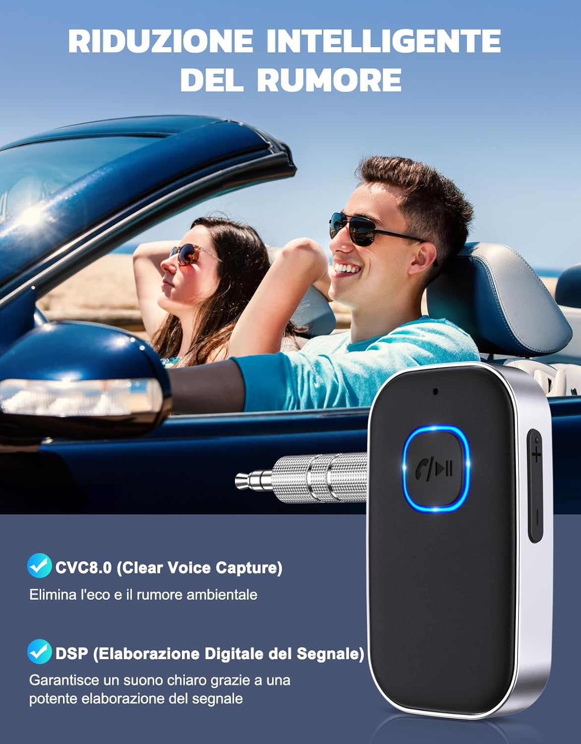 Detalle 2 de Glangeh Ricevitore Bluetooth 5.3 16 Ore