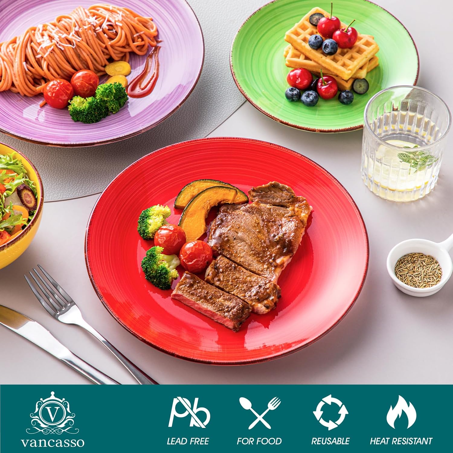 Detalle 2 de vancasso Bonita VC-BONITAVC-LOLIT Stoneware Dinnerware Set, Multicolour