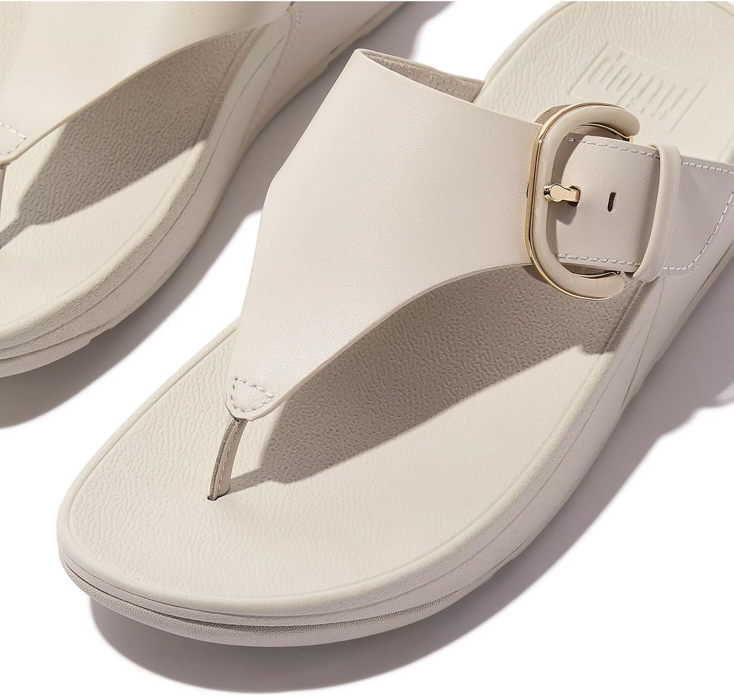 Detalle de Fitflop Women's Lulu Resin-buckle Leather Toe-post Sandals