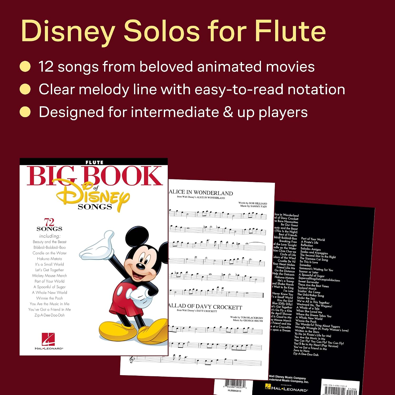 Detalle 1 de Hal Leonard Disney Solos voor fluit – speelboek met online opnames, 24 pagina’s