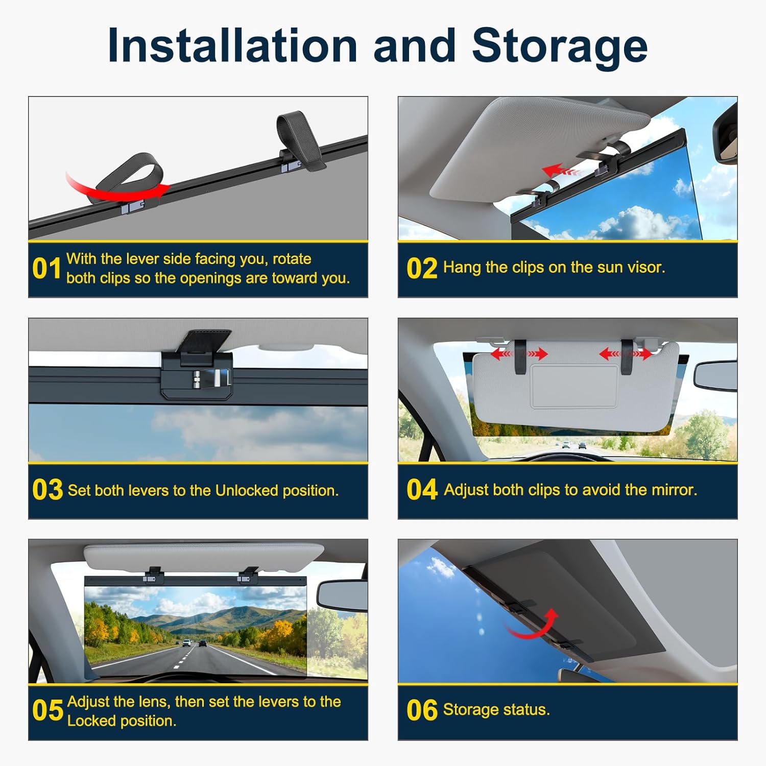 Thumbnail 6 de Veharvim Sun Visor Extender 1 Pack