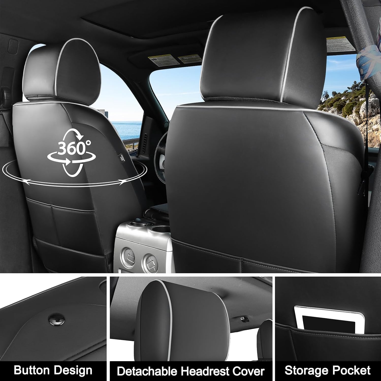 Detalle 1 de Umbrauto Seat Covers, Nappa Leatherette