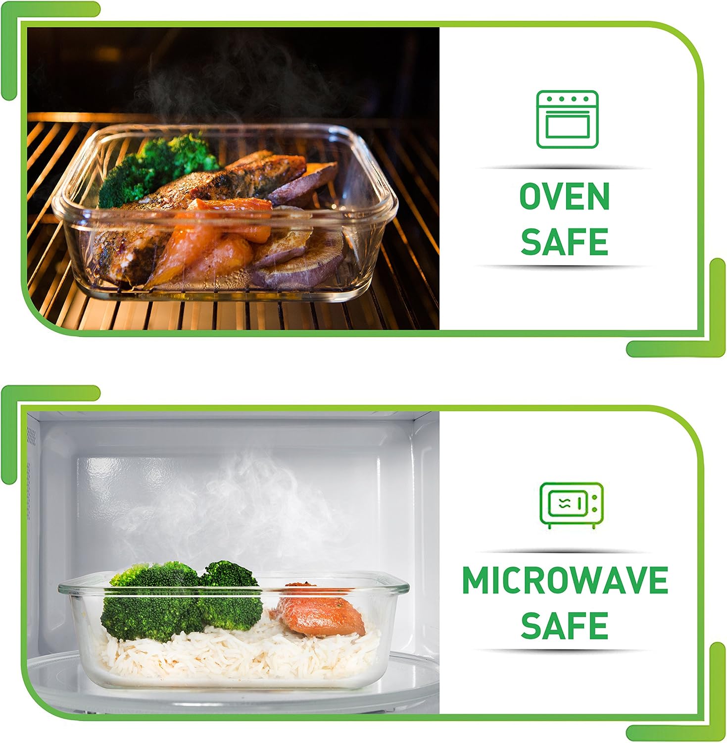 Thumbnail 2 de Prep Naturals 5-Pack Airtight Glass Meal Prep Containers (1 Compartment, 1060 ml)
