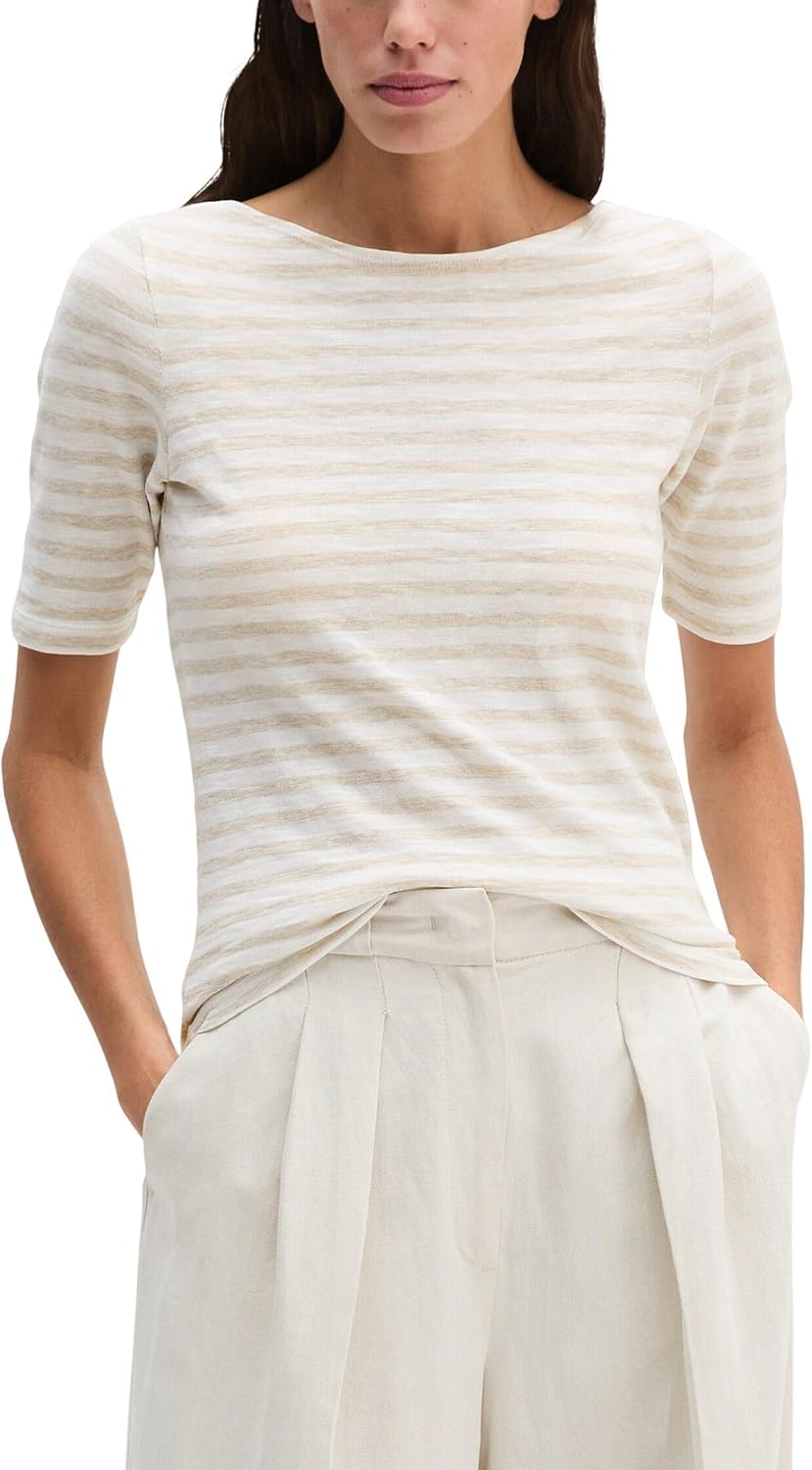 Detalle de Marc O'Polo Damen 603219651333 T-Shirt – Klar, schlicht und alltagstauglich