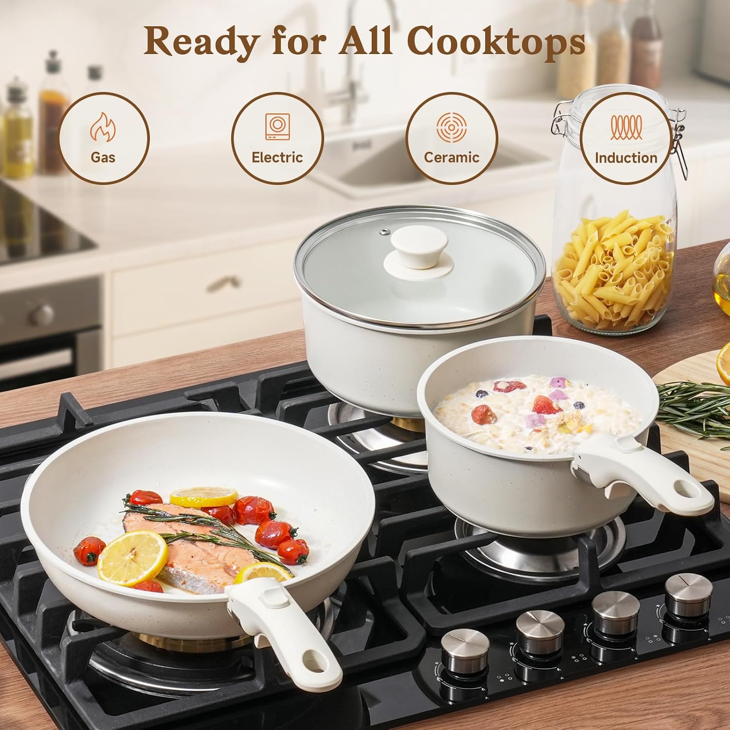 Detalle 2 de SODAY 15-Pc Nonstick Pots Pans Set ⚙