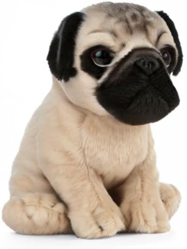 Detalle 2 de Keycraft Living Nature Pug Puppy 16cm Plush Dog Toy with Realistic Details