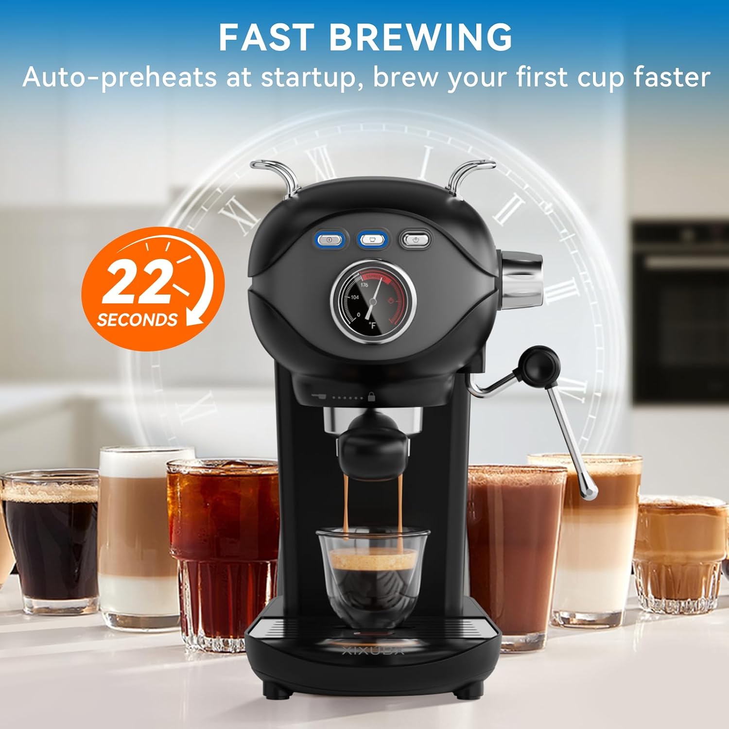 Thumbnail 4 de XIXUBX Espresso Machine 20 BAR Pump